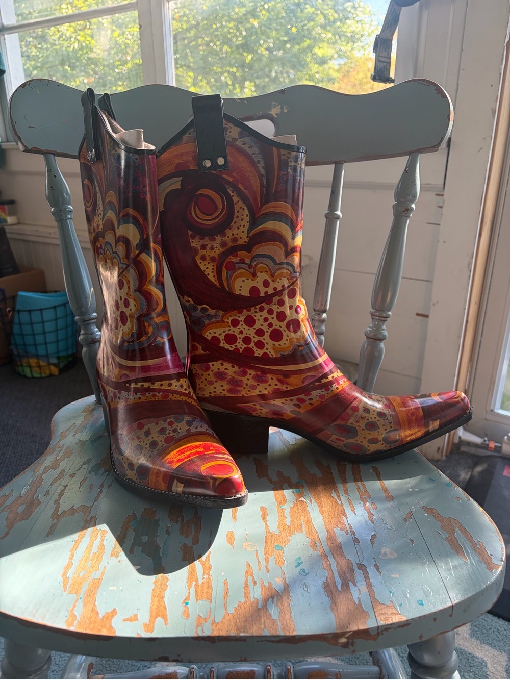 Brand New Nomad Red Multi-Pattern Western Boots
